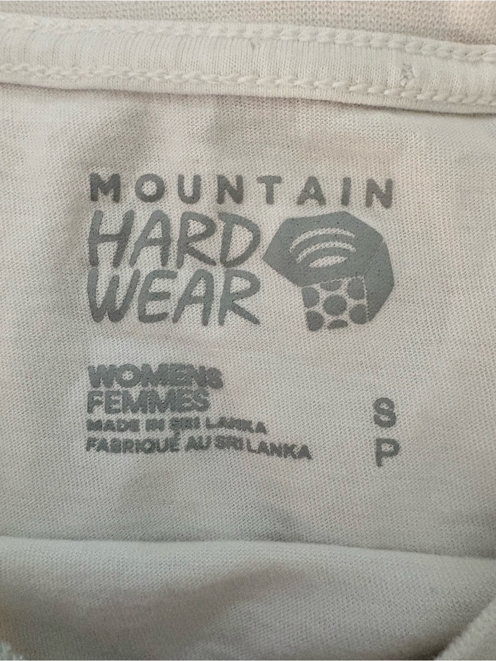 Mountain Hardwear White Short-Sleeve Logo Tee with Black Print - Picture 2 of 2